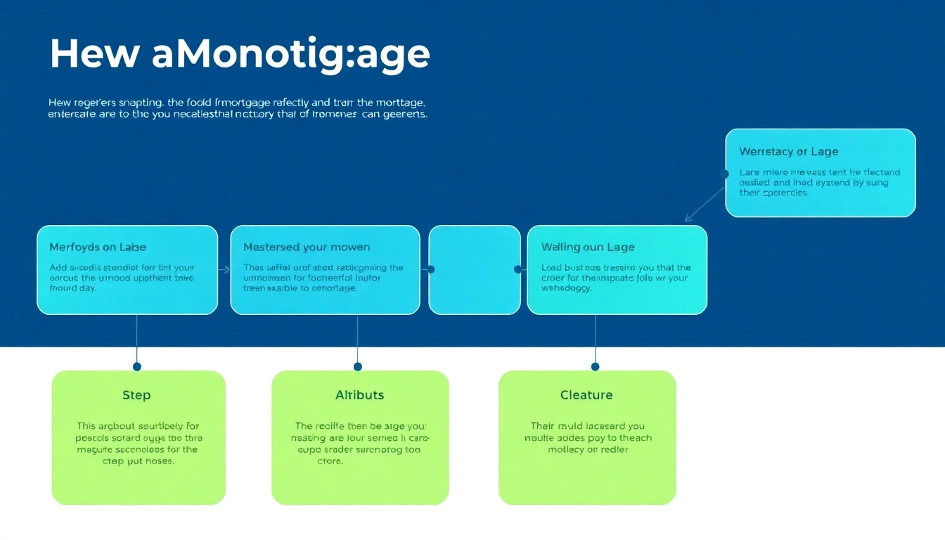 Visual representation of the mortgage process for lenders, highlighting key stages in an informative way.