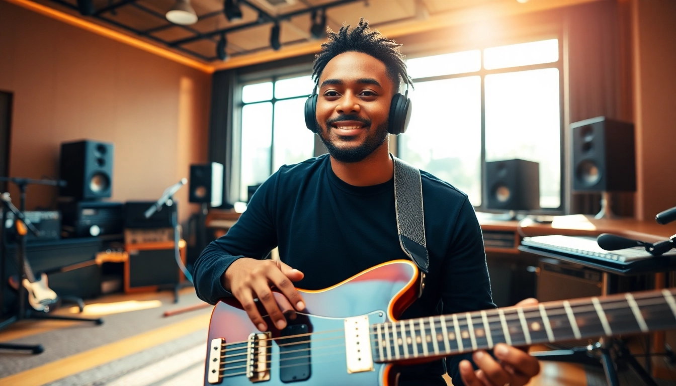 Capture the journey of Streaming Success in a vibrant recording studio setting.