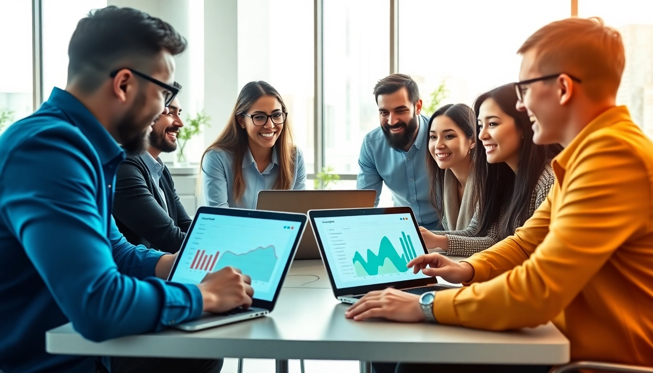 Boost your business with expert digital marketing Edmonton services in a vibrant office setting.