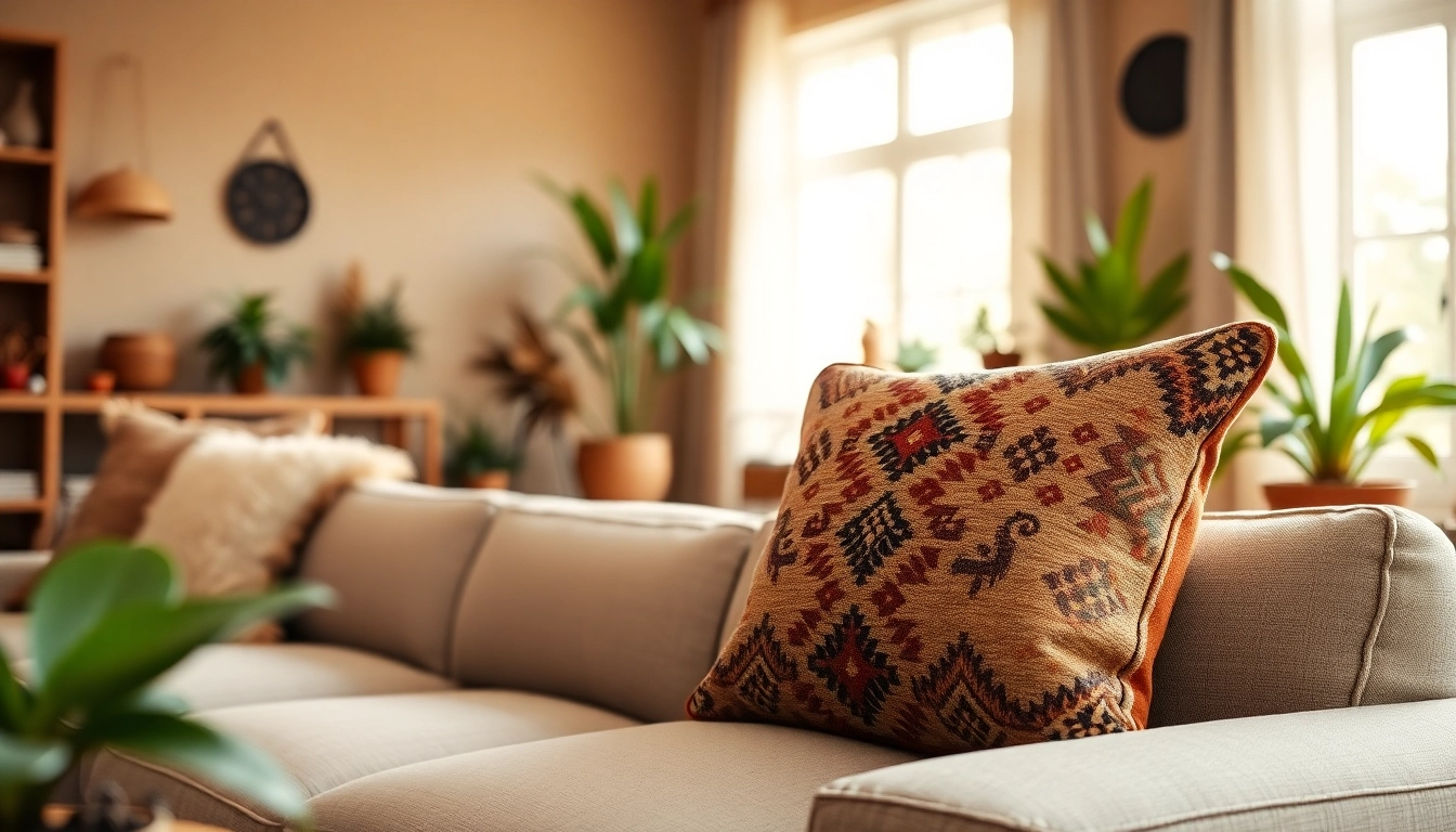 Bright Mali Mudcloth Cushion Covers enhance living room decor with unique patterns and textures.