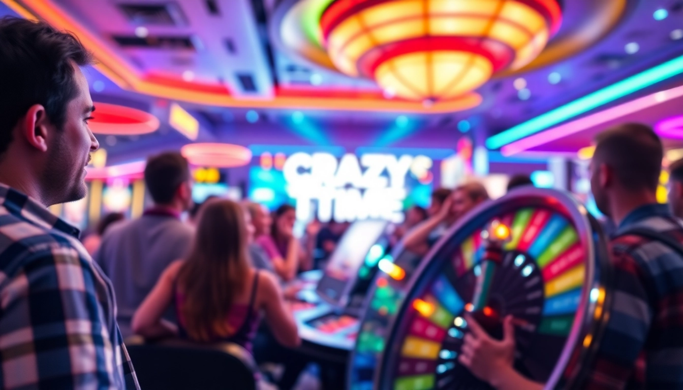 Players engaging with Crazy Time Italia, experiencing the thrill of the live game show.