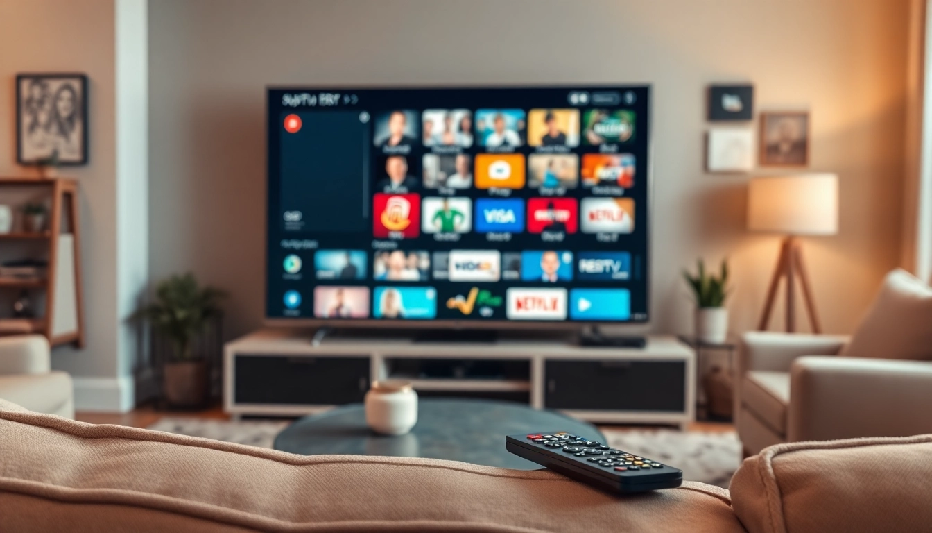 Enhance your viewing experience with IPTV Subscription USA through a cozy home setup featuring diverse channels.