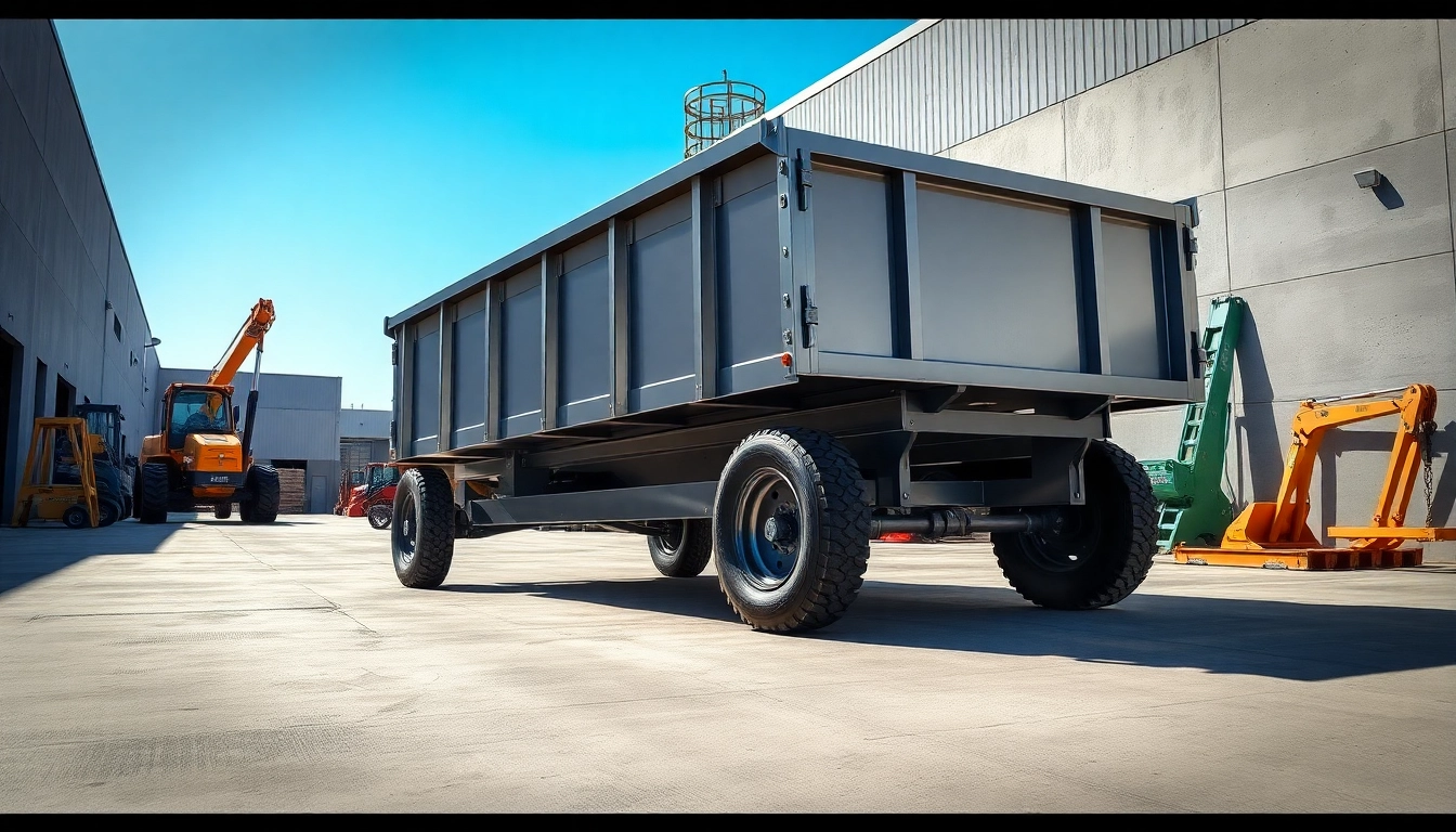 Explore dumpster trailers for sale featuring robust designs and industrial settings for optimal performance.