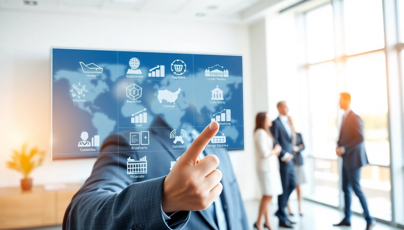 Navigate the global business directory with an interactive interface showcasing diverse companies