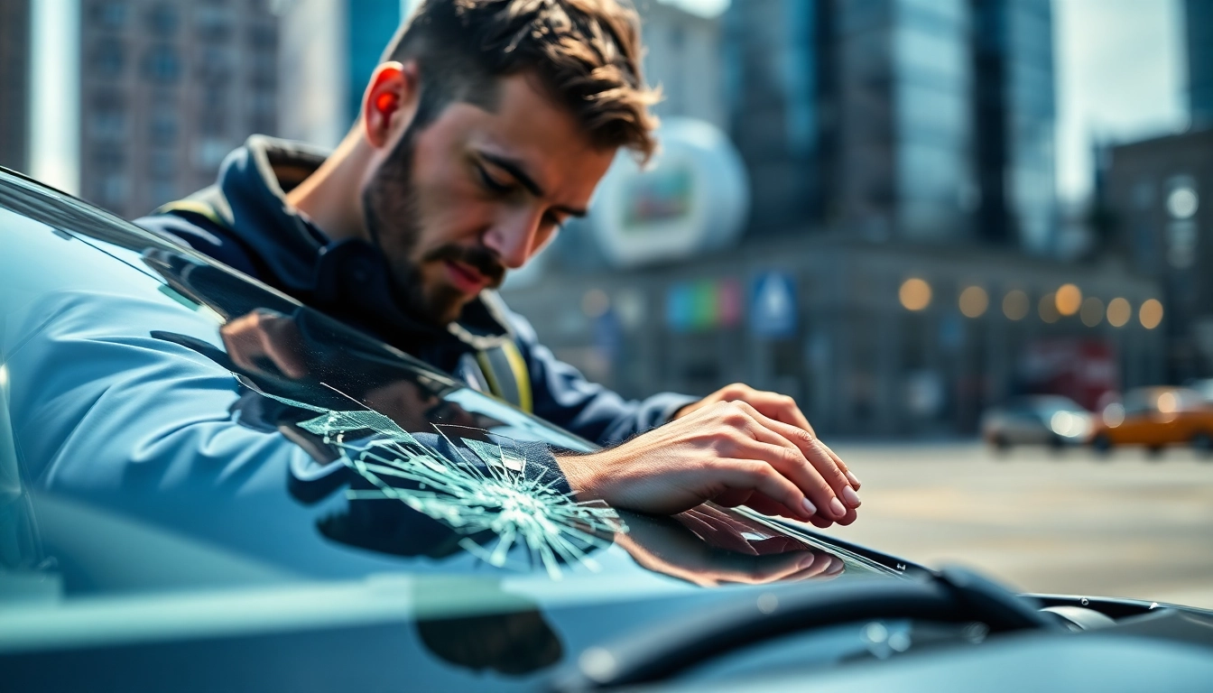 Expert technician performing windshield repair in Portland, ensuring safety and quality service.
