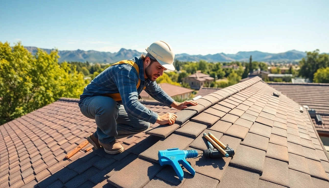 Engaging roofer services Prescott valley showcased on a draped rooftop under natural sunlight.