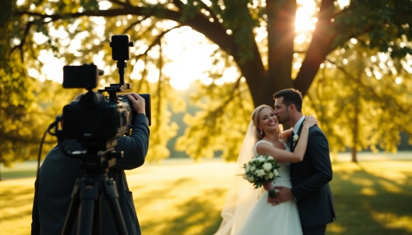 Capturing a moment as an edmonton videographer at a wedding celebration.
