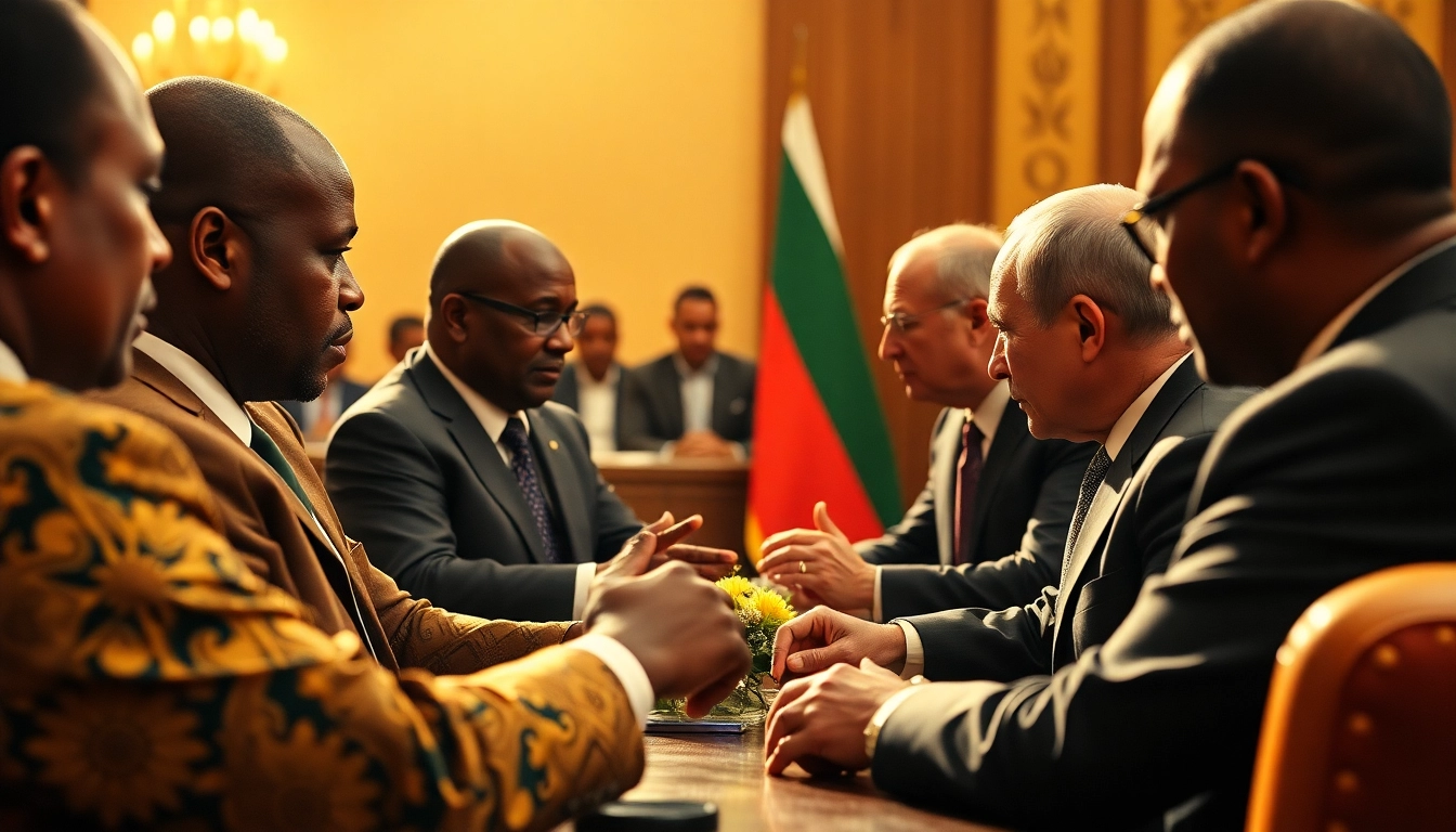 African and Russian leaders discussing pivotal Africa Russia summit news during a key meeting.
