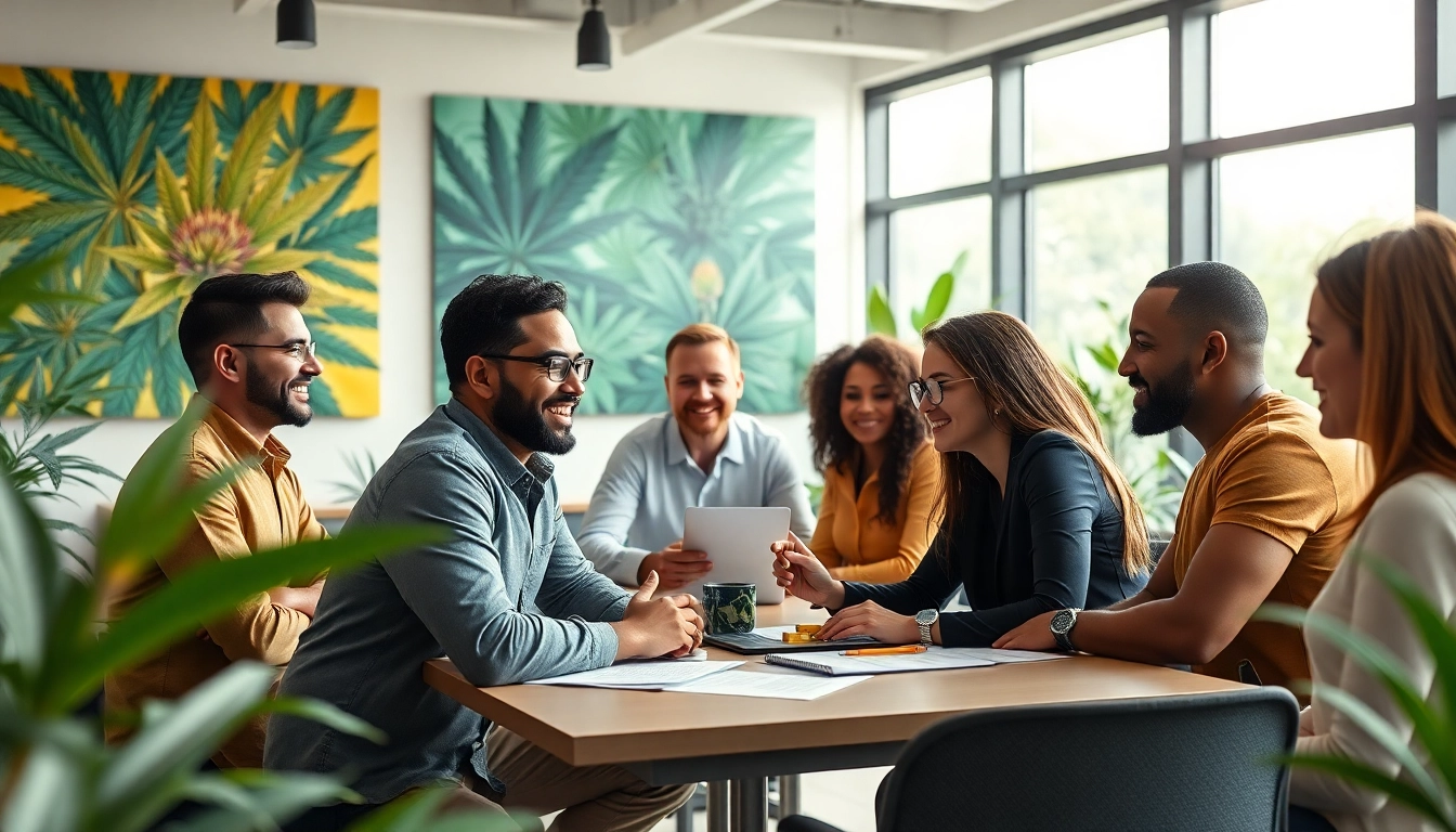 Engage with a dynamic team at a cannabis marketing agency promoting collaboration and creativity.