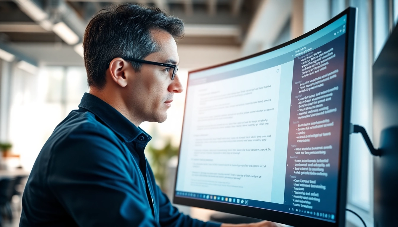 Analyze content with the AI detector, showcasing results on a sleek computer interface.