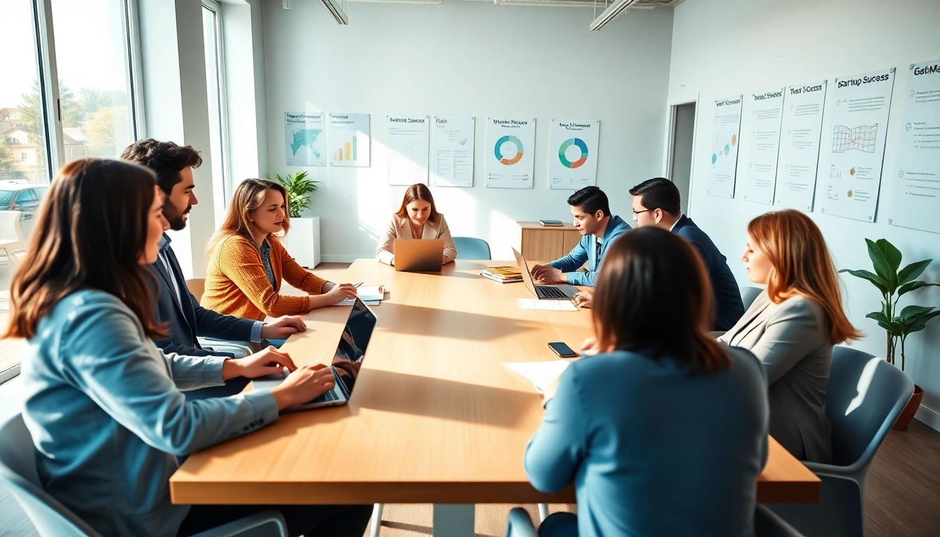 Engaging discussion on how to launch a successful startup at a modern office meeting.
