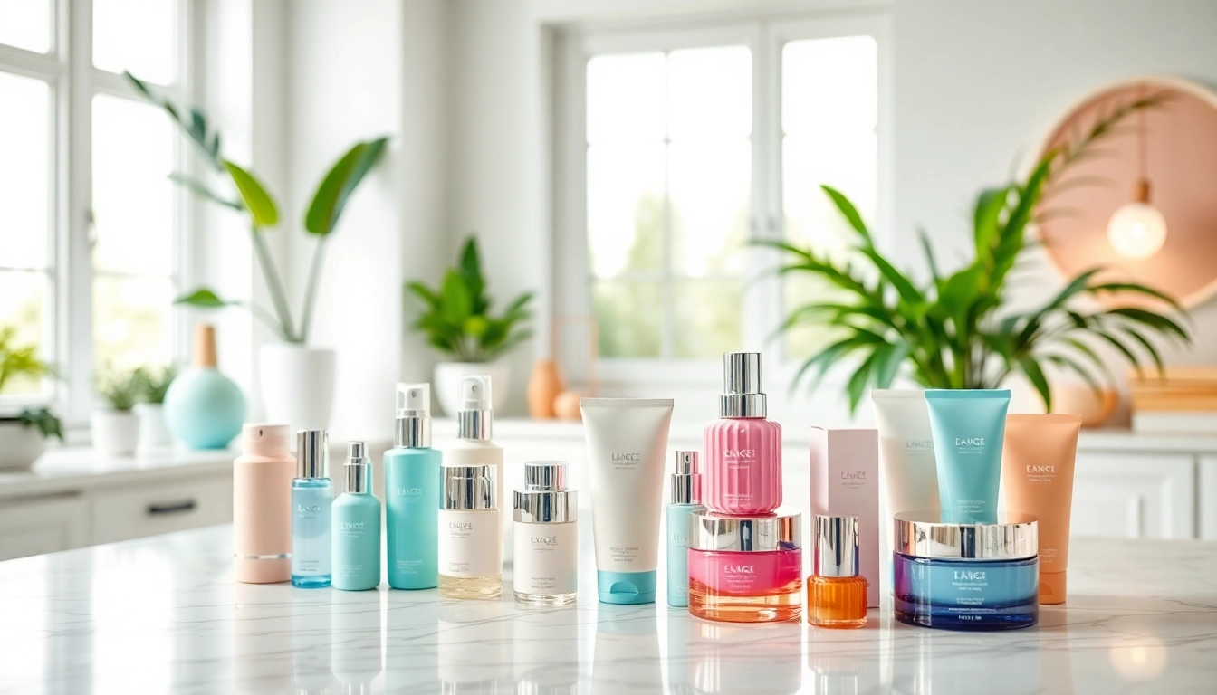 Discover vibrant skincare products on https://cosmeticsarenas.com with elegant packaging and artistic arrangement.