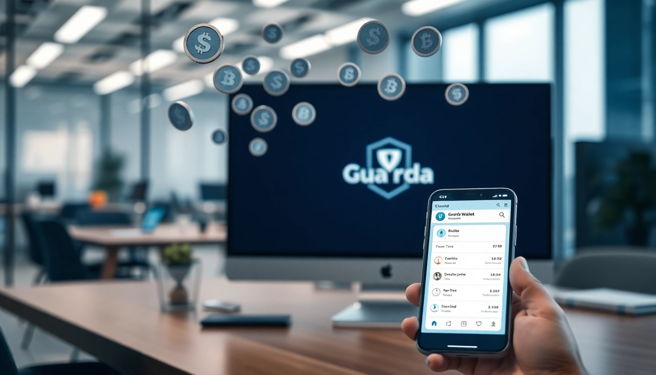 Manage your cryptocurrencies effectively with Guarda Wallet in a sleek workspace.