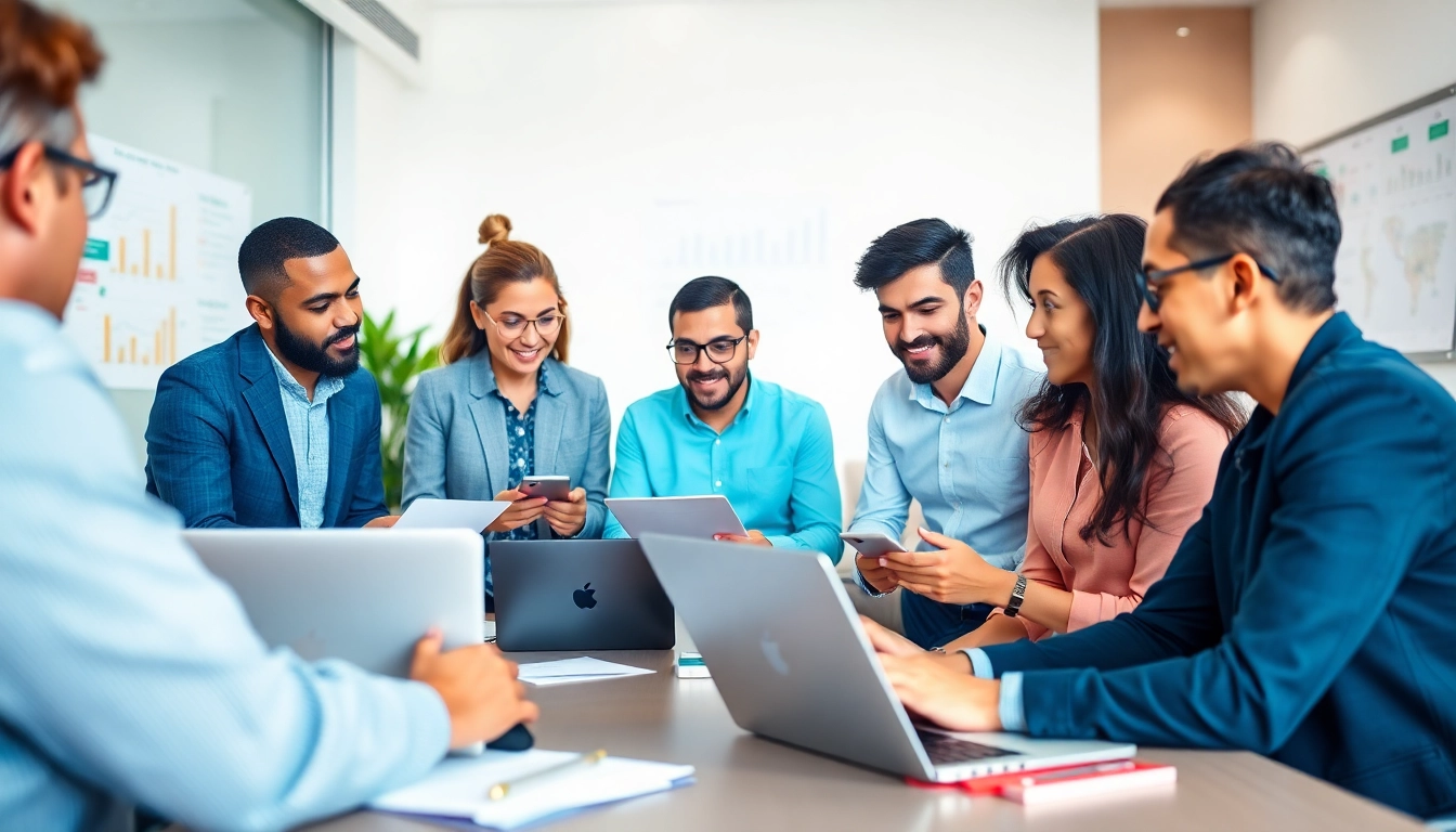 Leverage inspiration in a collaborative business meeting showcasing teamwork and innovation.
