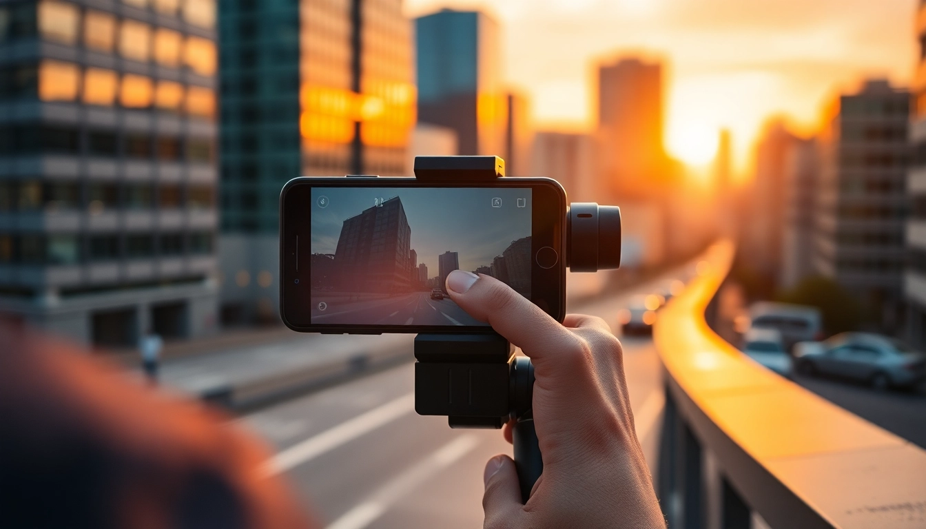 Capture stunning footage with the Hohem gimbal for iPhone featuring a sleek design.