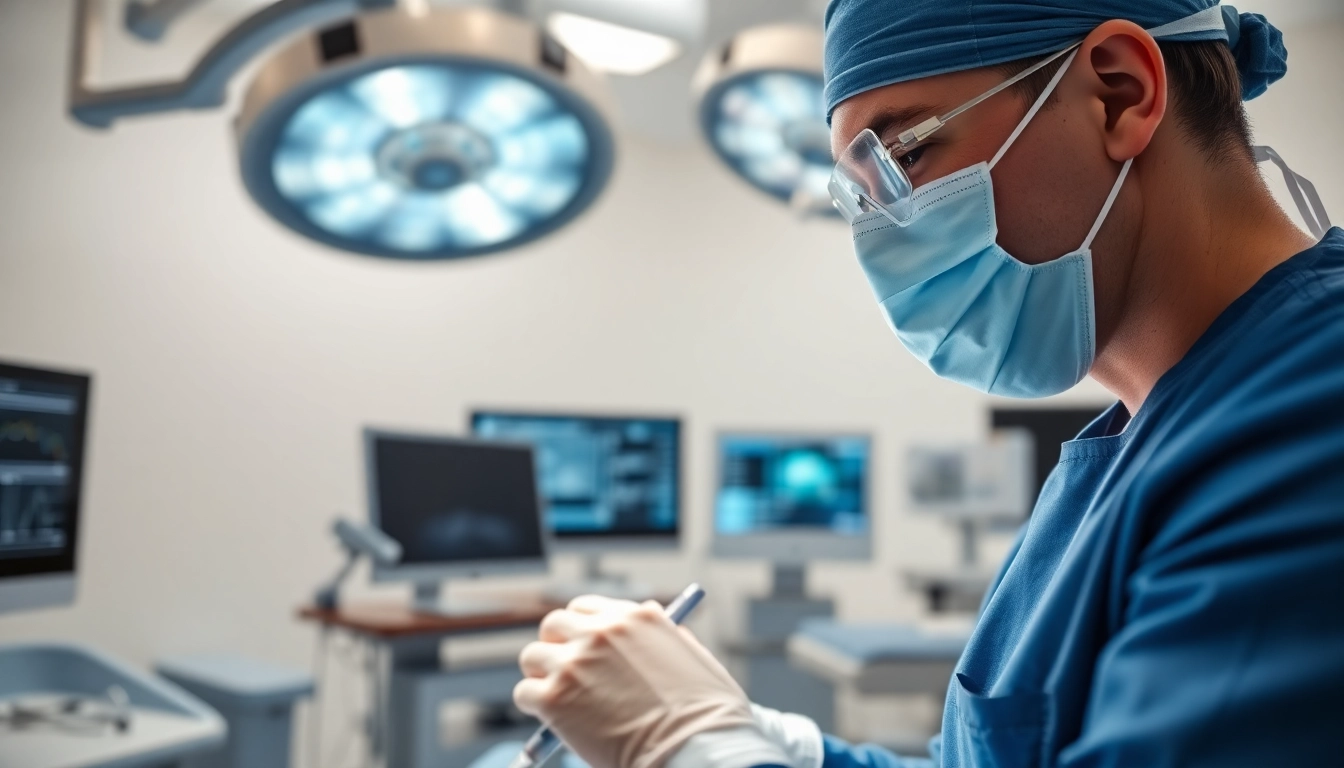Erfahrene Fachkraft der Schönheitschirurgie Braunschweig führt einen ästhetischen Eingriff durch.