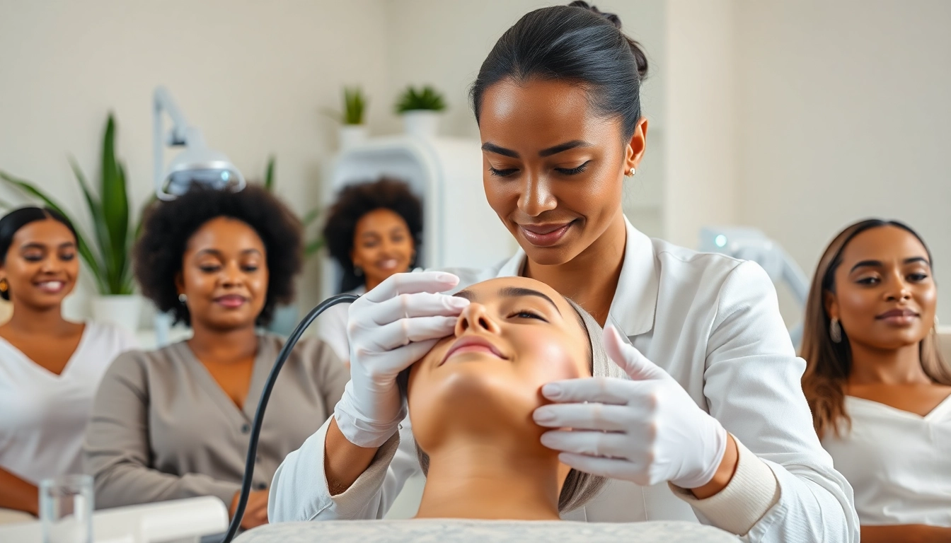 Treating skin with Aerolase Laser technology in a professional healthcare setting