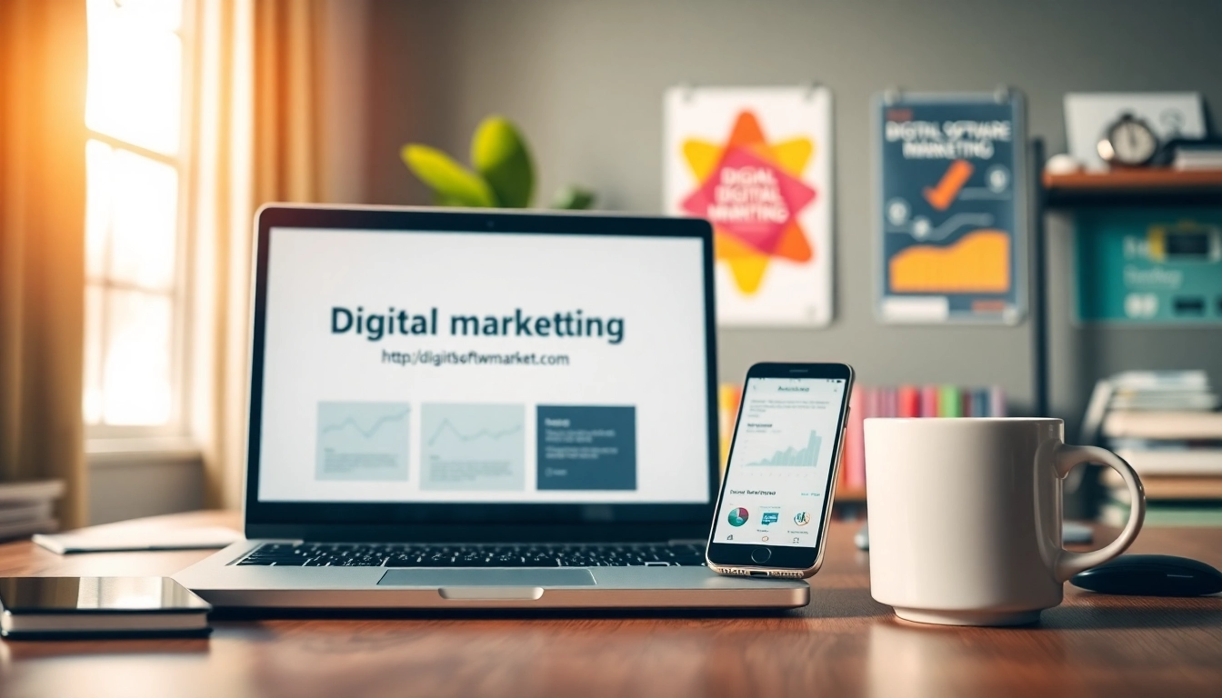 Explore the digital software solutions available at https://digitalsoftwaremarkett.com through a professional workspace setup.