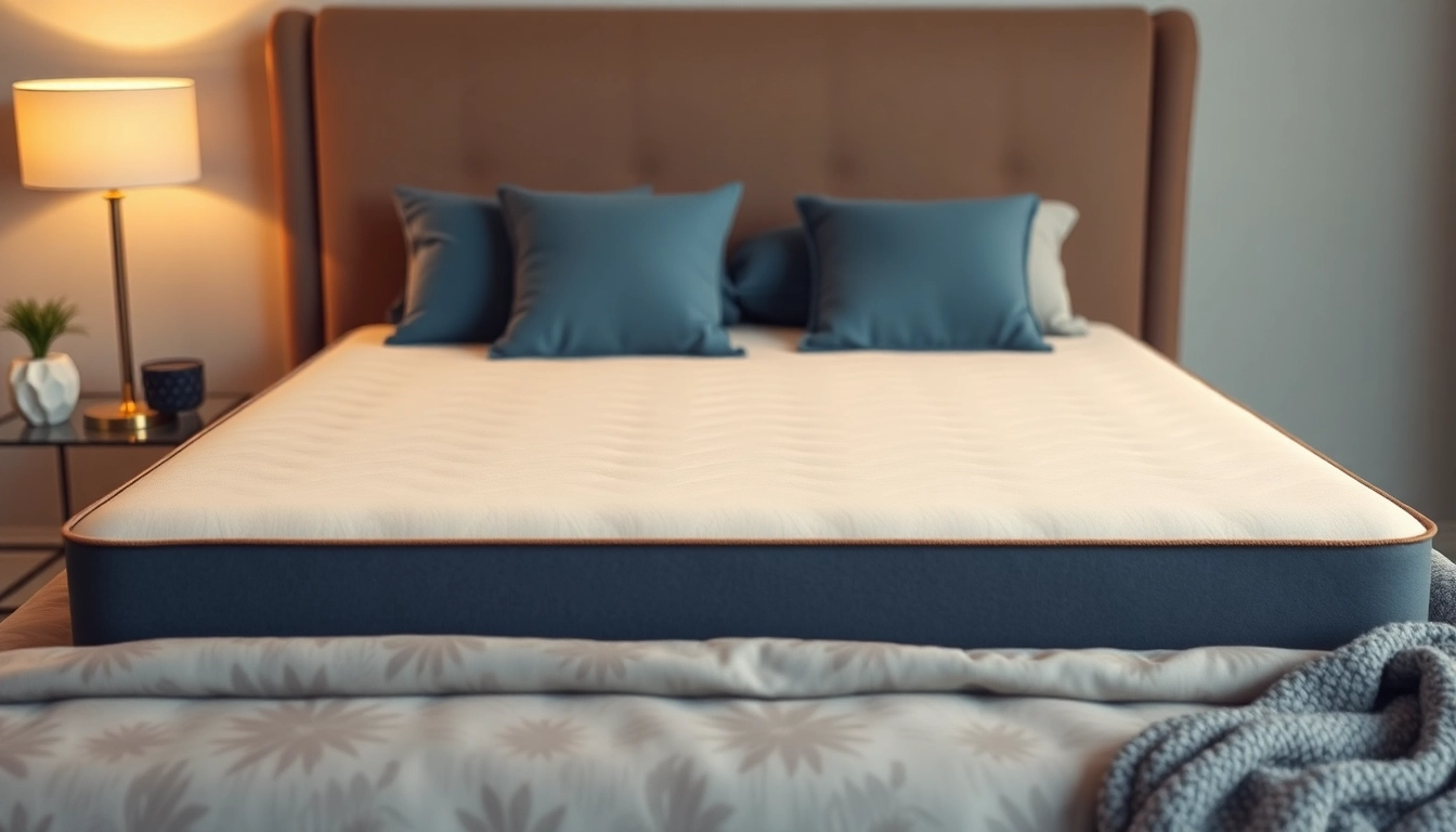 Materasso per ernia del disco che offre supporto ergonomico e comfort eccezionale, visibile su un elegante letto.