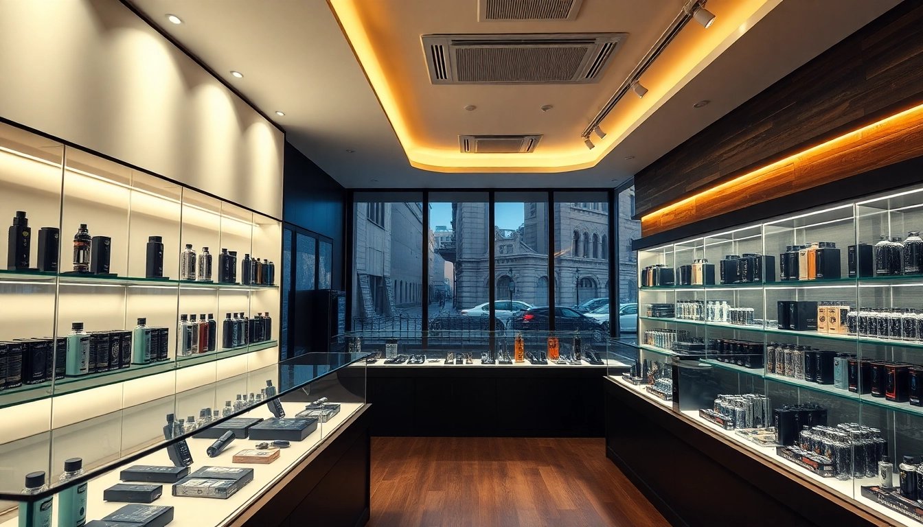 Shop showcasing products at puff pro vape shop with vibrant displays and inviting ambiance.
