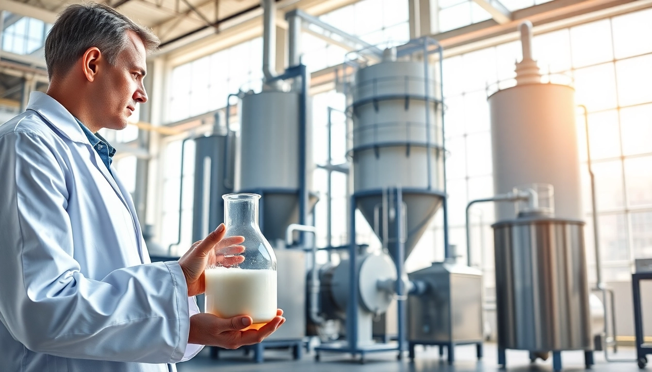 Cellulose ether manufacturer demonstrating advanced processing technology in a modern lab.