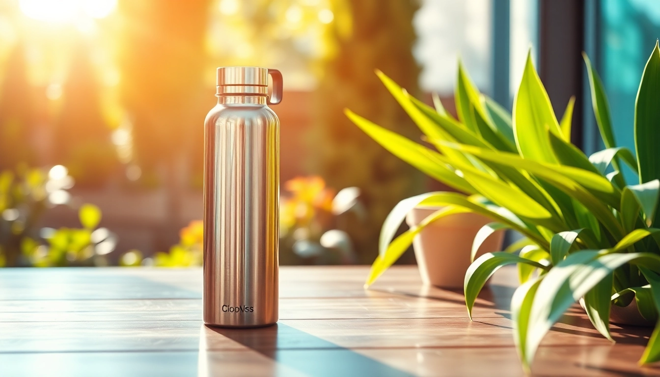 Fill your refreshing drink with this insulated stainless steel water bottle designed for hydration.