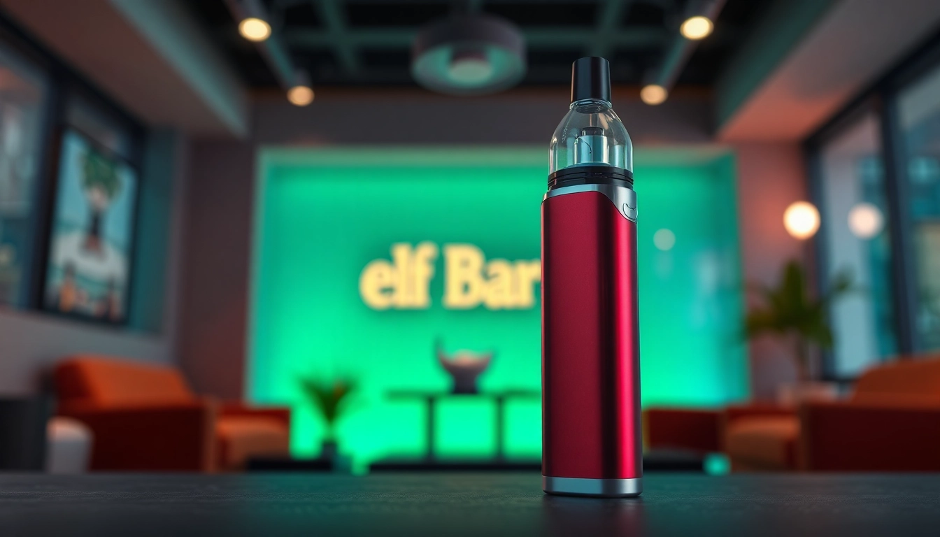 Showcasing the Elf Bar 30000 with sleek design, vibrant colors, and modern aesthetic in a stylish setting.