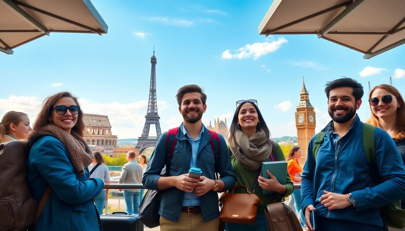 Experience the joy of a europe tour package from malaysia with travelers near iconic landmarks.