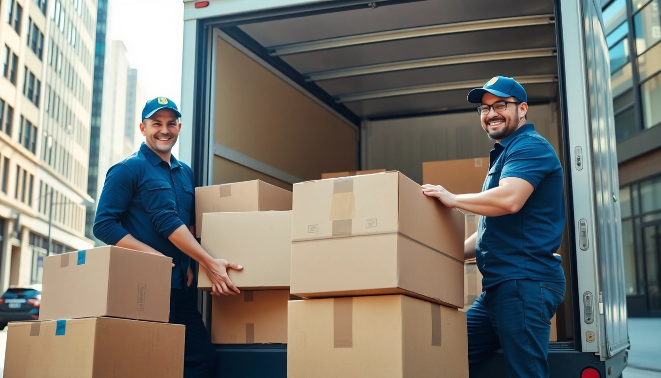 Best movers nyc team efficiently packing boxes during a stress-free move in NYC.