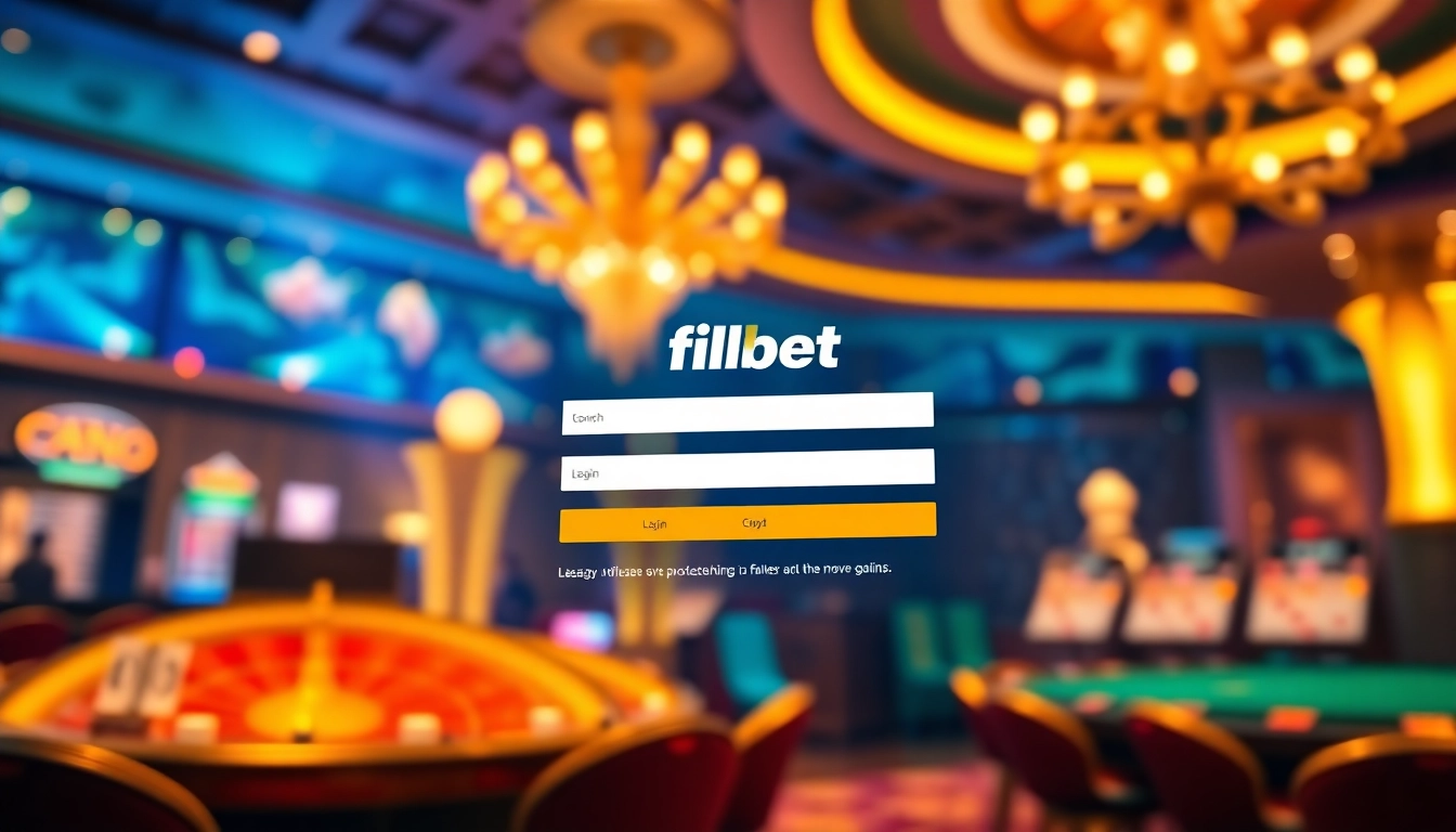 Access the filbet login page with a vibrant casino interface that showcases modern design.