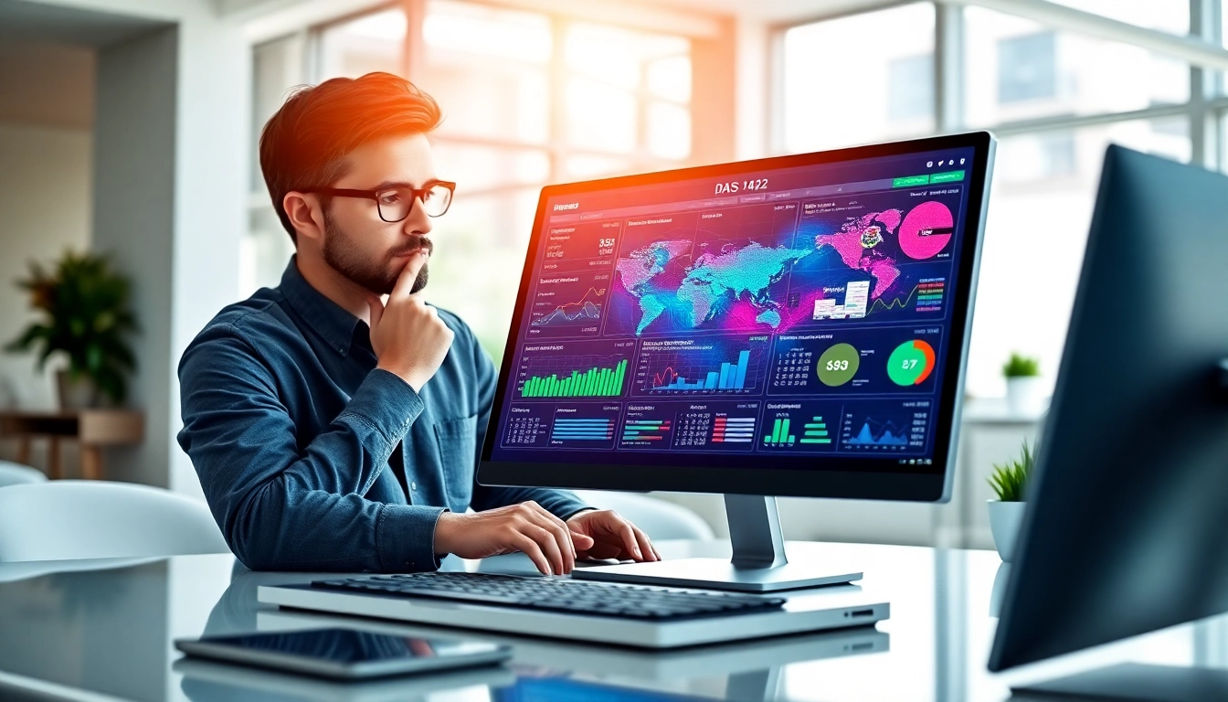 Analyze data with DAS 142 in a professional office environment showcasing innovation.
