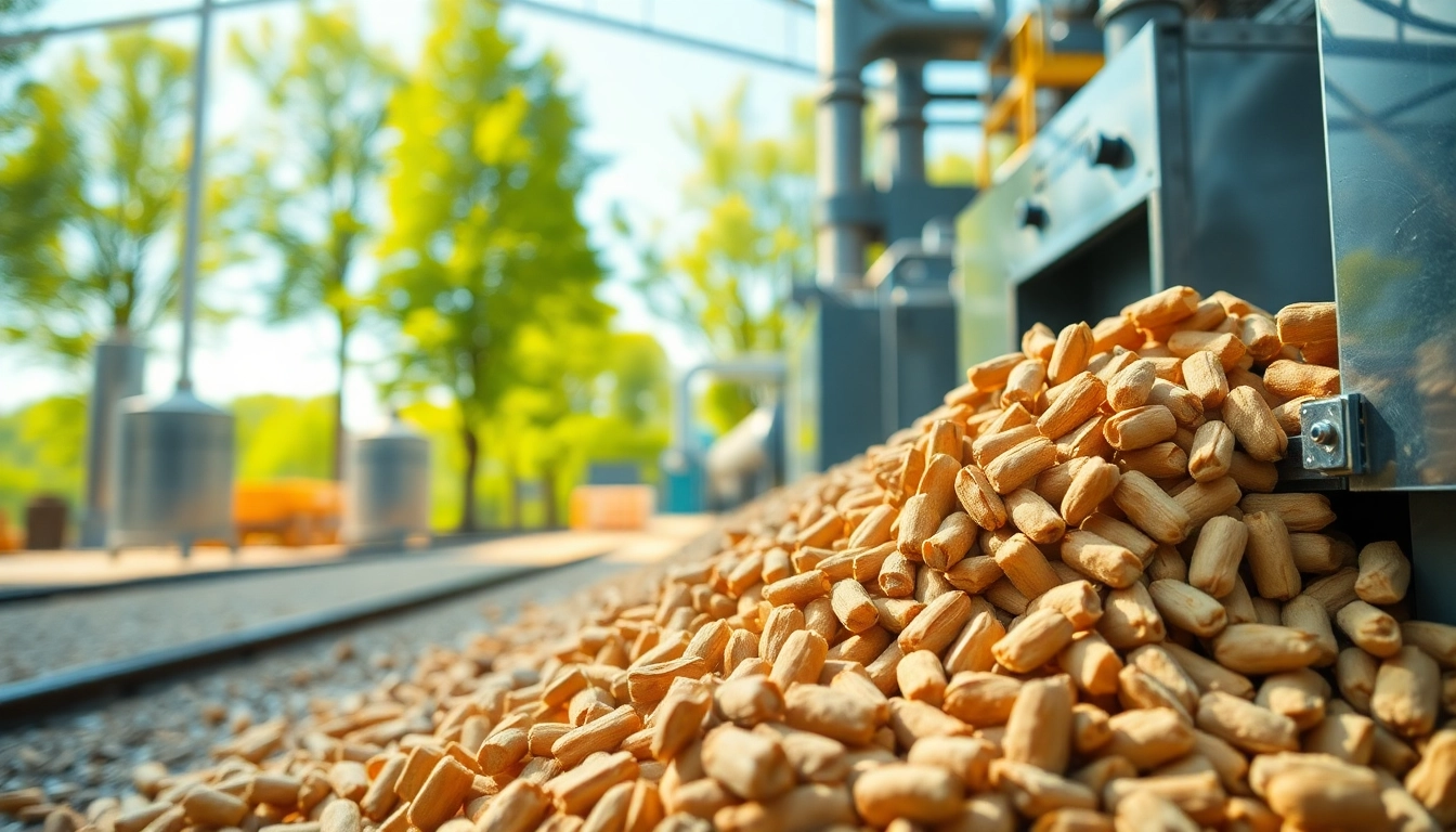 Creating sustainable wood pellets Europe in an eco-friendly production facility with modern machinery.